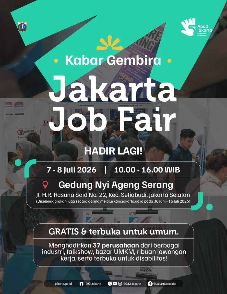 Job Fair Kabupaten Gianyar 2026 (Suku Dinas TKTE Wilayah Kabupaten Gianyar Barat) : 7-8 Juli 2026